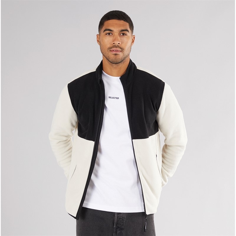 JACK & JONES Polar rozpinany na całej długości dla niego kolor księżycowa poświata