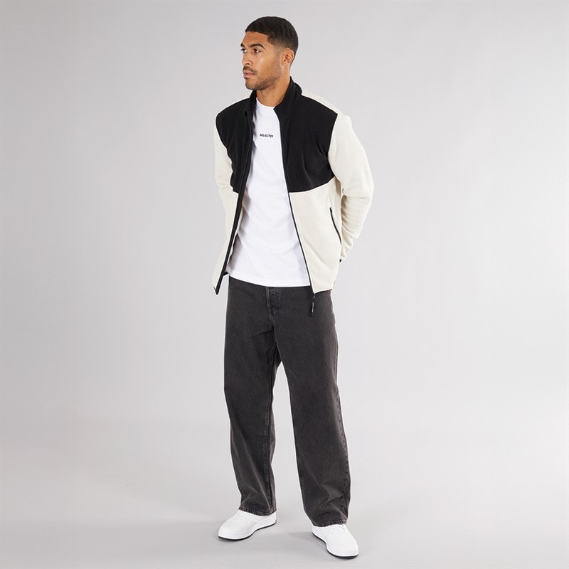 JACK & JONES Polar rozpinany na całej długości dla niego kolor księżycowa poświata – zdjęcie  4