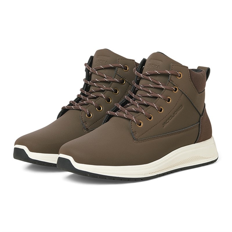 JACK & JONES Heren Alaska PU Nubuck Boots Cappuccino - Afbeelding 4