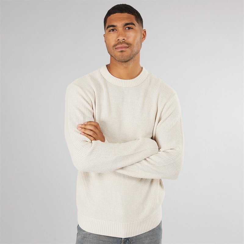 JACK & JONES Heren Rice Knit Trui Oatmeal - Afbeelding 1