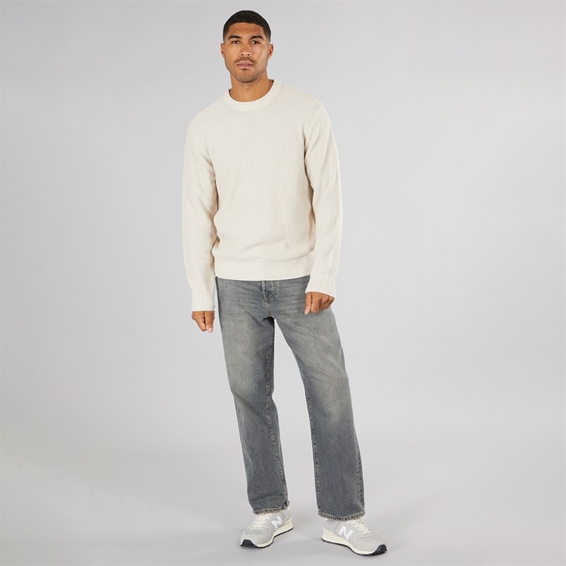 JACK & JONES Heren Rice Knit Trui Oatmeal - Afbeelding 4