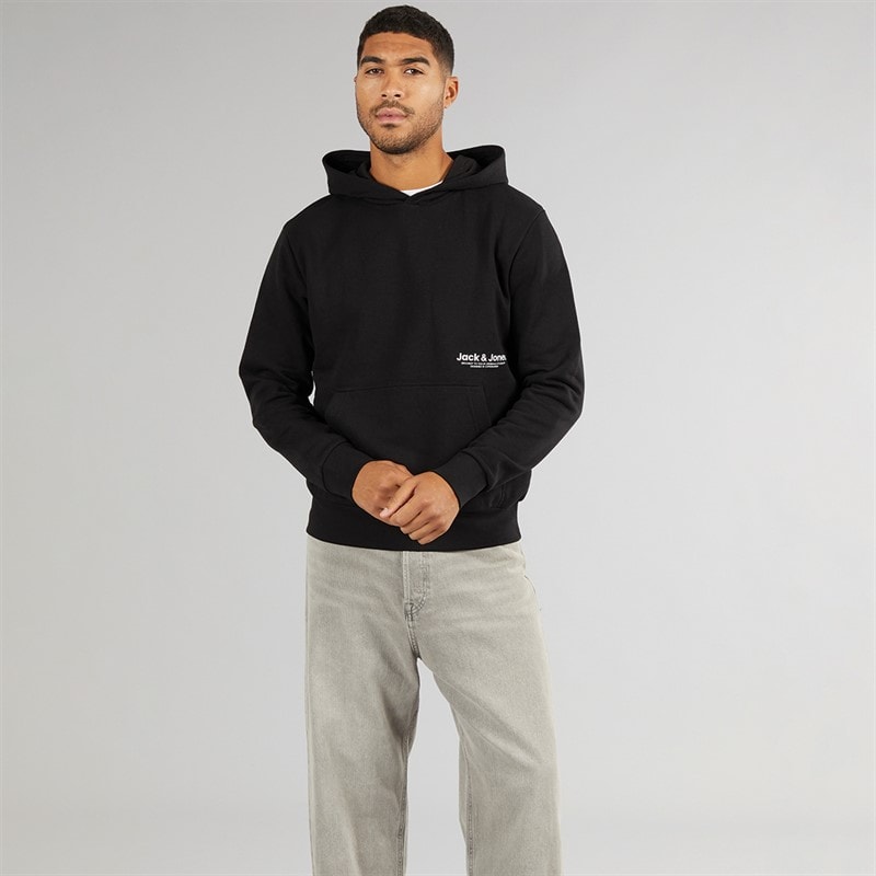 JACK & JONES Heren Vesterbro Zij Hoodie Zwart - Afbeelding 3