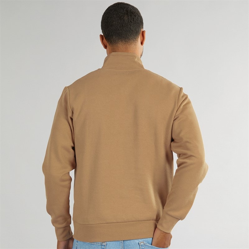 JACK & JONES Heren Vesterbro 1/4 Rits Sweatshirt Zilveren Nerts / Wit - Afbeelding 2