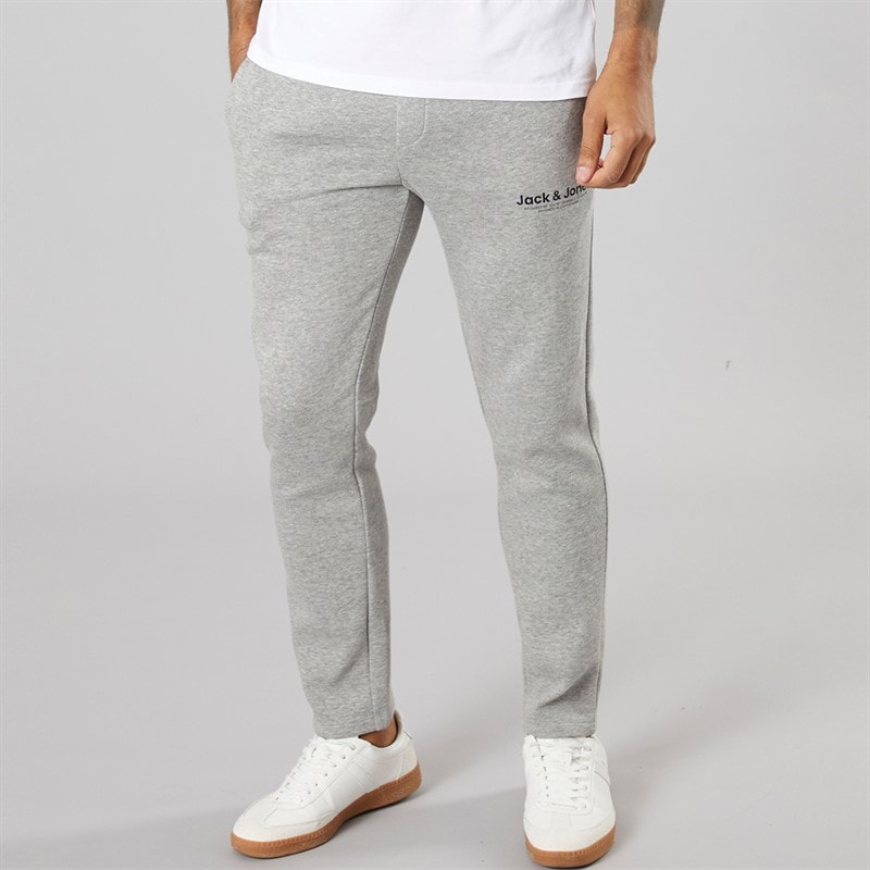 JACK & JONES Heren Vesterbro Open Hem Joggers Lichtgrijs Marl/Zwart Lgm/Zwart