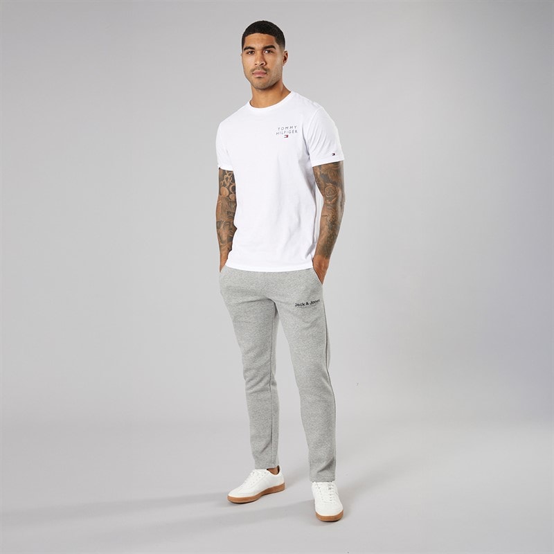 JACK & JONES Heren Vesterbro Open Hem Joggers Lichtgrijs Marl/Zwart Lgm/Zwart - Afbeelding 4