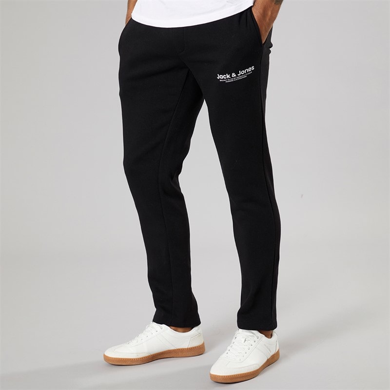 JACK & JONES Heren Vesterbro offene Saum Jogginghose Zwart/Wit