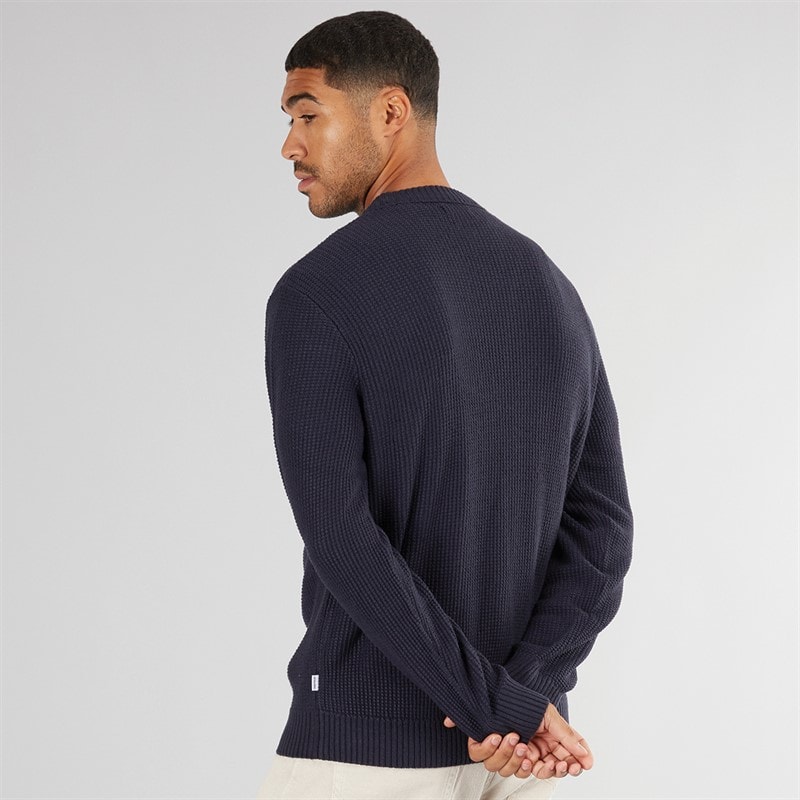 JACK & JONES Heren Rice Knit Trui Navy Blazer - Afbeelding 2