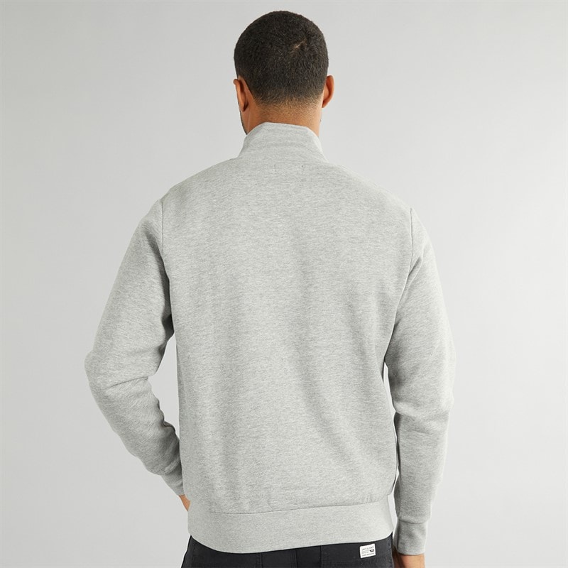 JACK & JONES Herren Vesterbro 1/4 Zip Sweatshirt Hell Grau Meliert/Schwarz - Bild 2