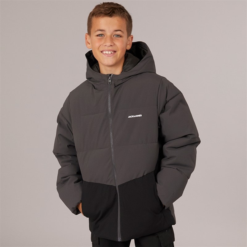 JACK & JONES Junge Brady Steppjacke Asphalt - Bild 3