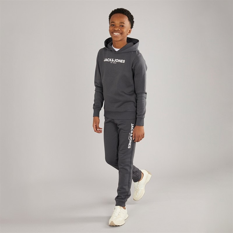 JACK & JONES Junge Rarry Hoodie Und Jogginghose Trainingsanzug Asphalt - Bild 3
