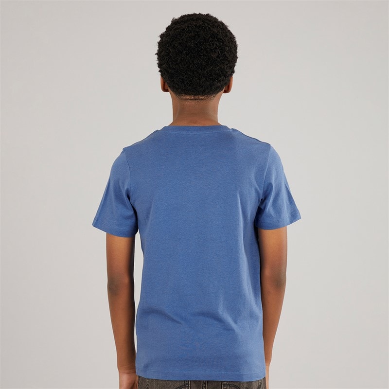 JACK & JONES Jongens Atfal Drie Pak T-shirts Kobalt Blauw / Wit / Marine Print - Afbeelding 3