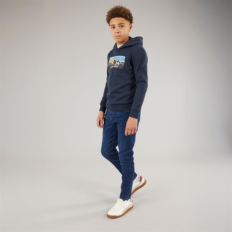 JACK & JONES Jongens Peak Hoodie Marineblauw - Afbeelding 4