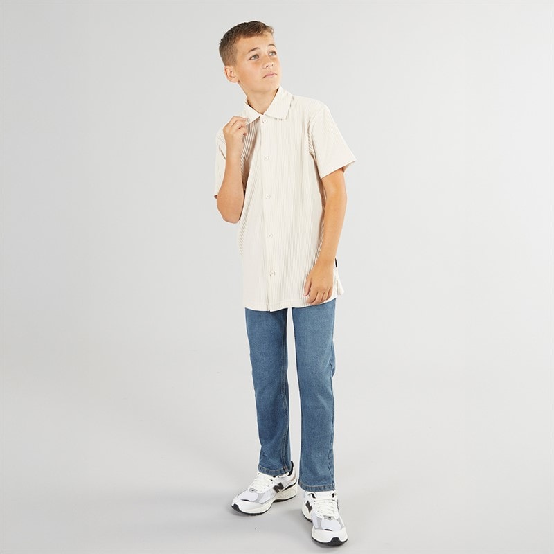 JACK & JONES Jongens Interlude Shirt Moonbeam - Afbeelding 4