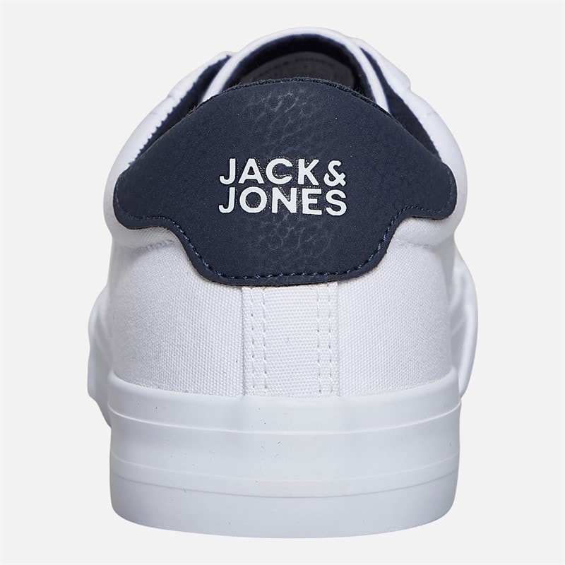 JACK & JONES Heren Basic Canvas Sneakers Wit - Afbeelding 3