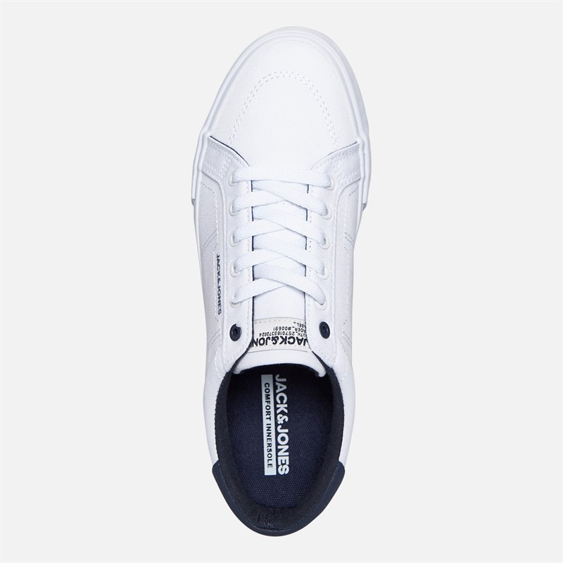 JACK & JONES Heren Basic Canvas Sneakers Wit - Afbeelding 4