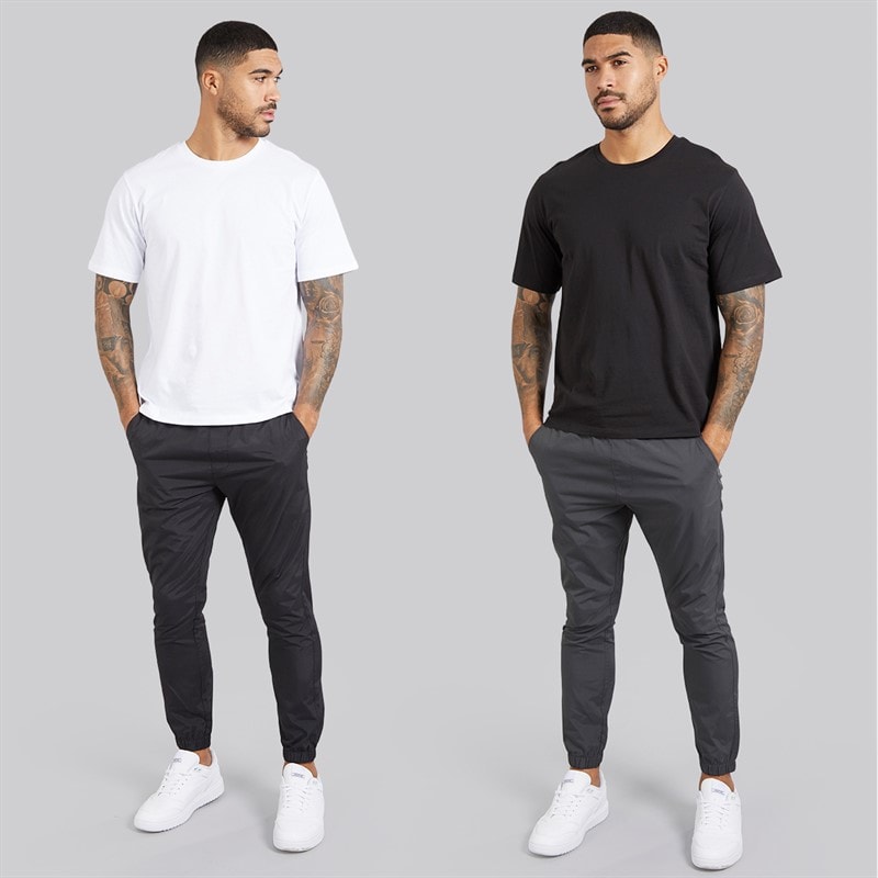JACK & JONES T-shirts imprimés Egon Homme, Lot de 2 Noir/Blanc - Image 4