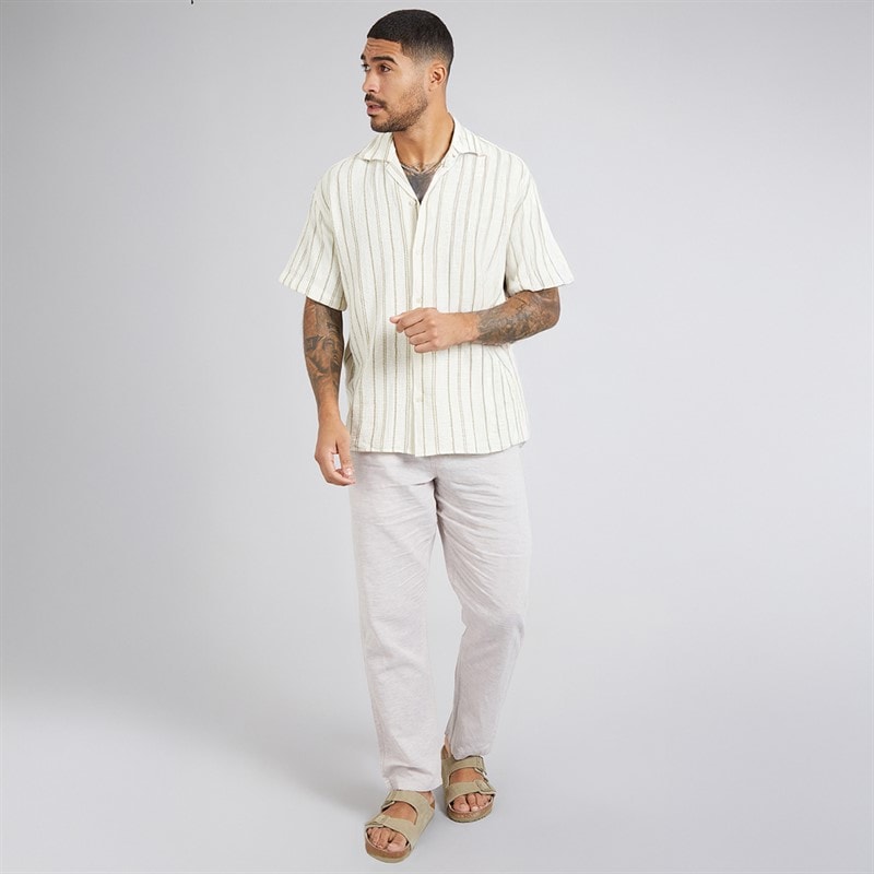 JACK & JONES Heren Kane Paros Linnenmix Broek Koraal - Afbeelding 3