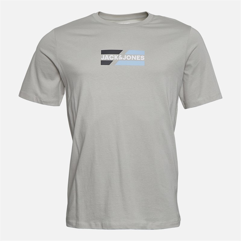 JACK & JONES T-shirts Homme Slash Cinque Pezzi Bright White/Noir/Cashmere Blue/Iceberg Green/Glacier Grey - Image 2
