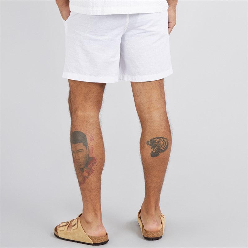 JACK & JONES Heren Jaiden Linnen Blend Shorts Wit - Afbeelding 2
