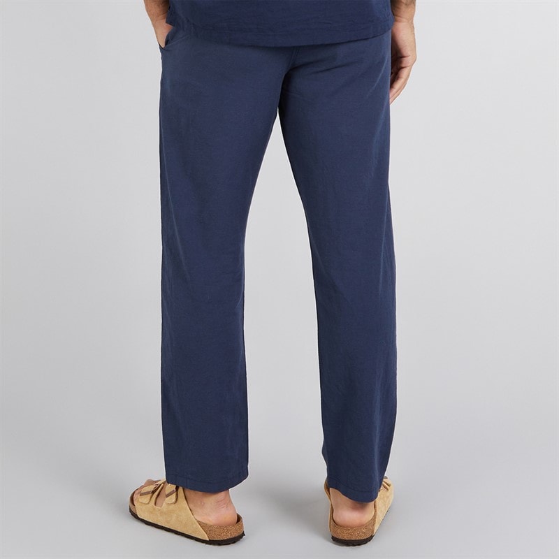 JACK & JONES Heren Kane Paros Linnenmix Broek Navy Blazer - Afbeelding 2