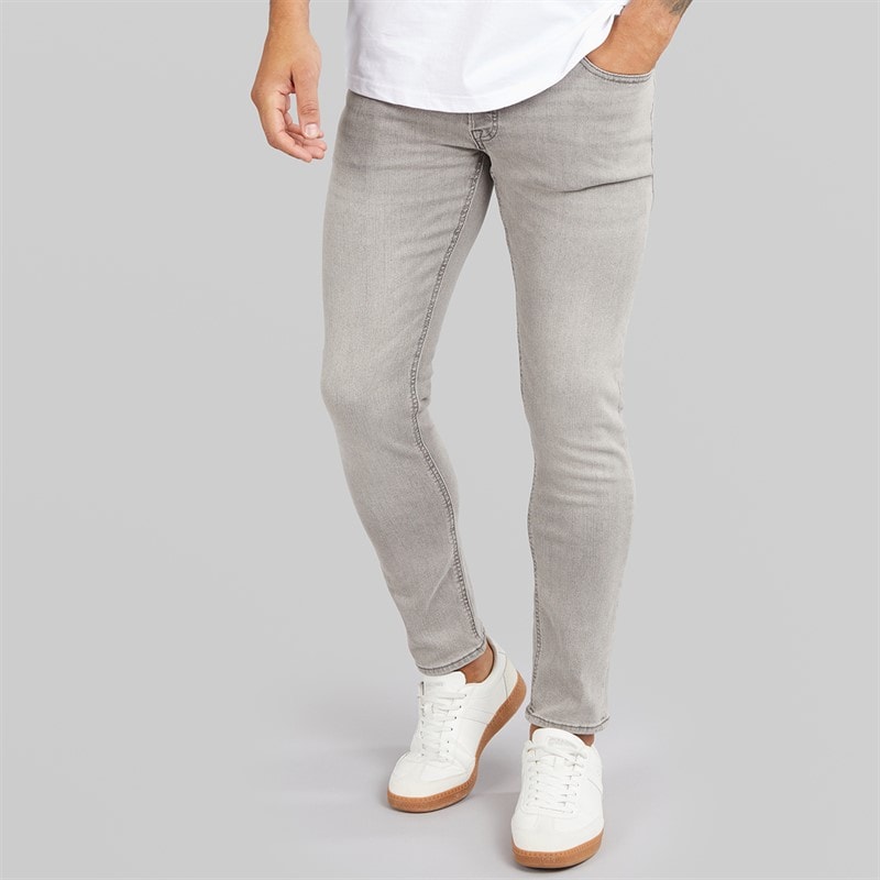 JACK & JONES Heren Glenn Original 333 Slim Fit Jeans Grey Denim - Afbeelding 1