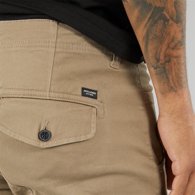 JACK & JONES Akm 111 spodnie cargo dla niego kolor brązowy – zdjęcie  3
