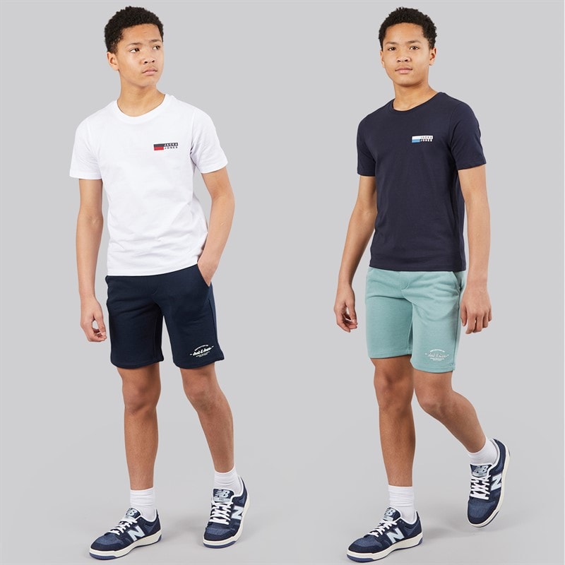 JACK & JONES Jongens Corp Play1 Set van 2 T shirts Navy Blazer - Afbeelding 3