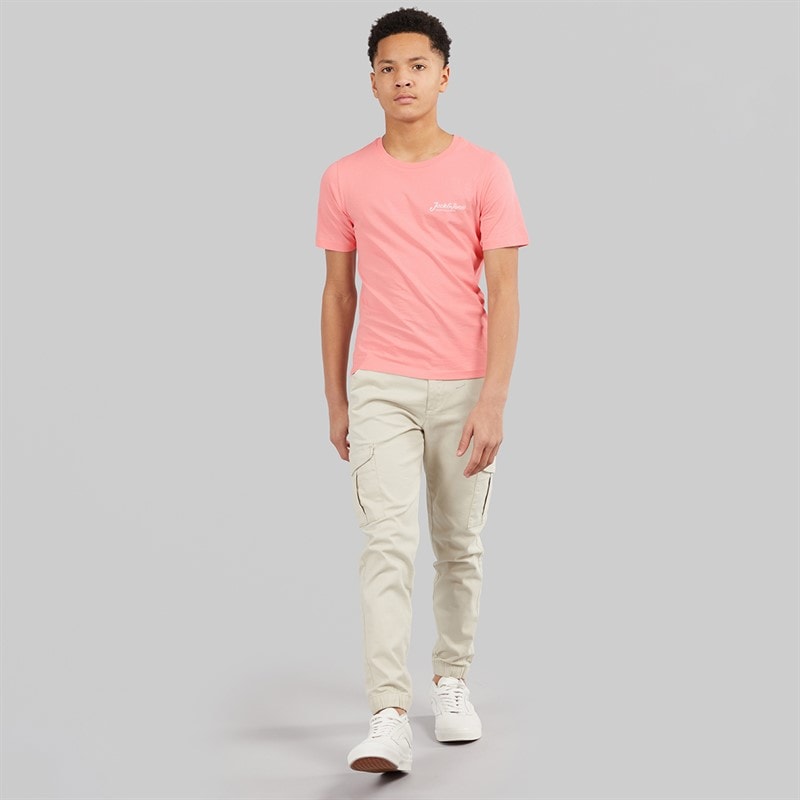 JACK & JONES Jongens Beau Drie Pack T-shirts Quartz Pink - Afbeelding 5