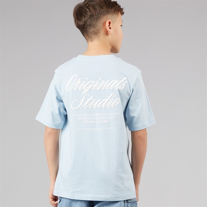 JACK & JONES Norrebro T-shirt dla chłopca kolor Skyway – zdjęcie  3