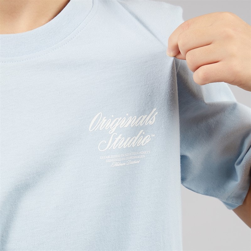 JACK & JONES Norrebro T-shirt dla chłopca kolor Skyway – zdjęcie  5
