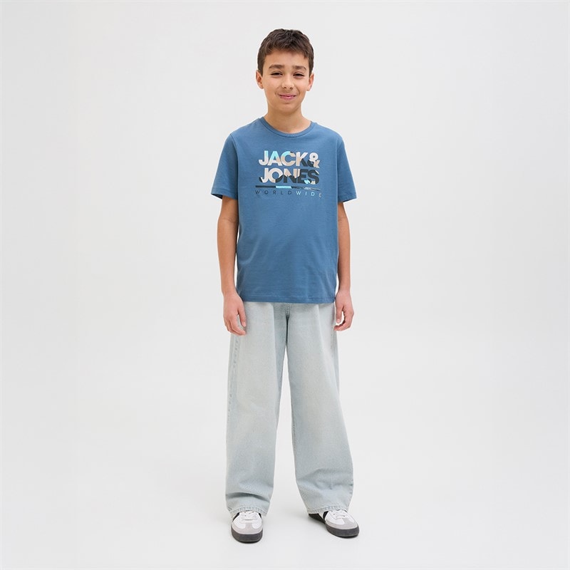 JACK & JONES Junge Origin Weit Bein Jeans Blue Denim - Bild 4