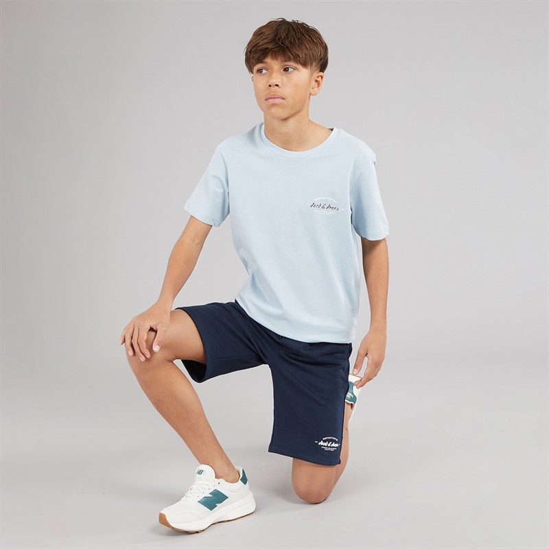 JACK & JONES Brandon T-shirt i szorty dla chłopca kolor Celestial Blue – zdjęcie  4