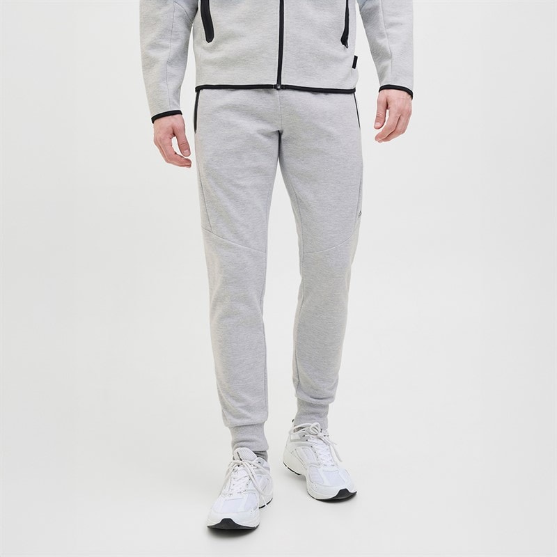 JACK & JONES Heren Fusion Joggers Light Grey Melange - Afbeelding 1