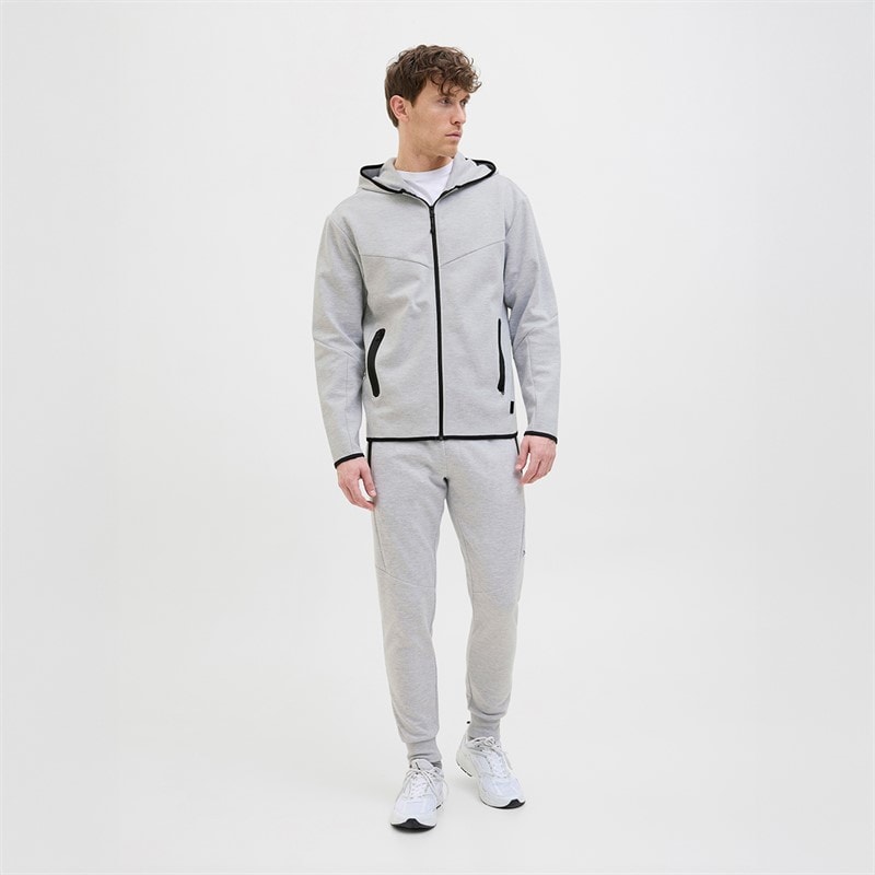 JACK & JONES Heren Fusion Joggers Light Grey Melange - Afbeelding 4