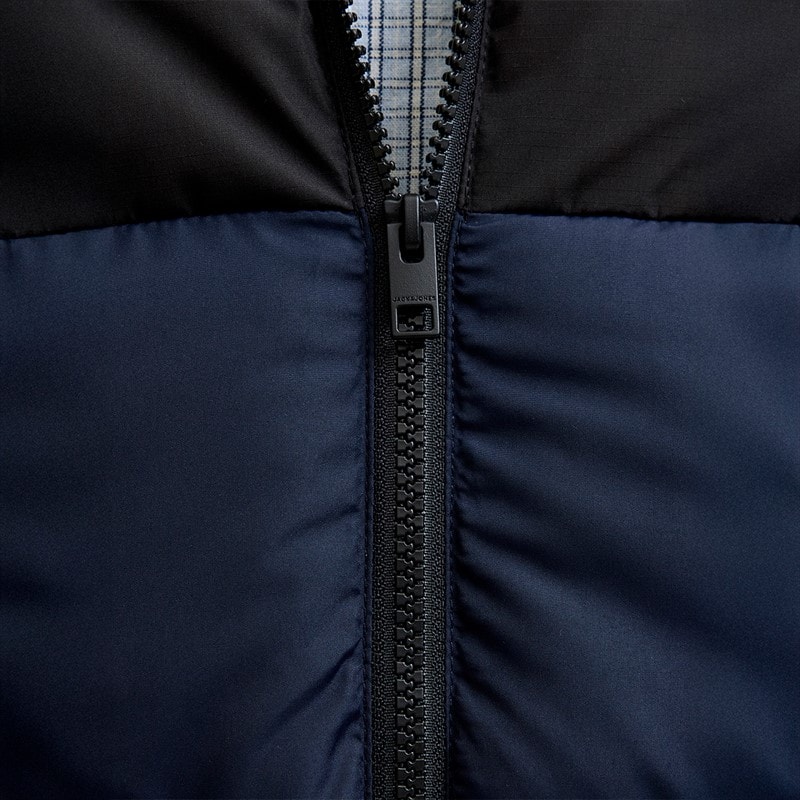 JACK & JONES Heren Maze Puffer Kraag Jas Sky Captain - Afbeelding 3