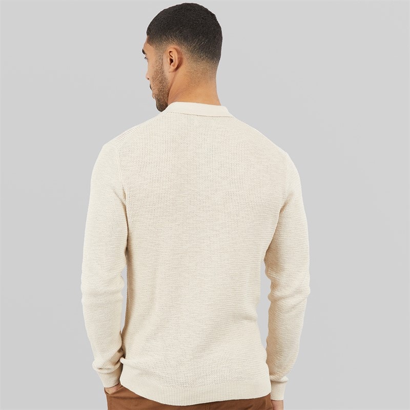 JACK & JONES Polo à manches longues en tricot Cooper Homme Silver Lining Twist - Image 2