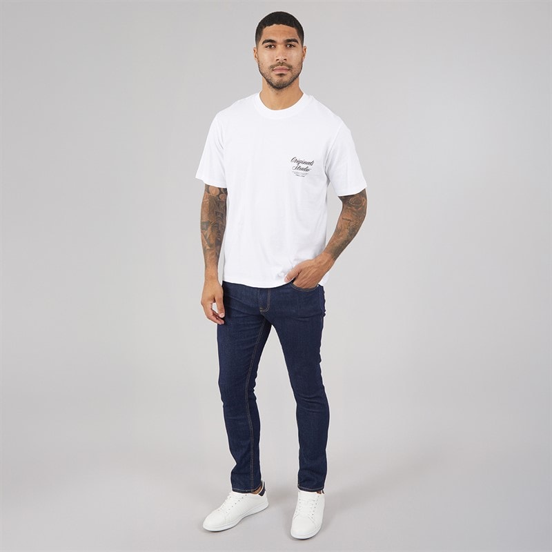 JACK & JONES Heren Norrebro T-shirt Bright White - Afbeelding 4
