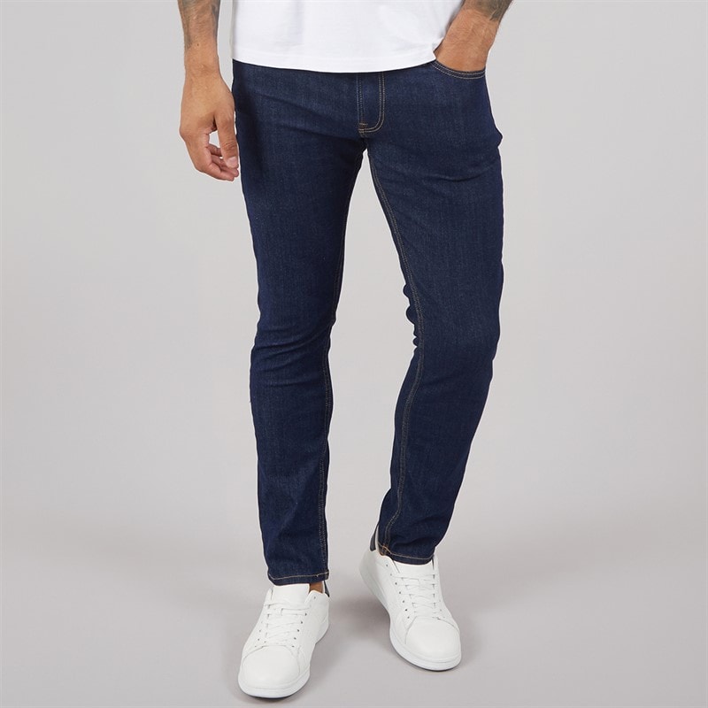 JACK & JONES Heren Glenn Originele Slim Fit Jeans Dark Blue - Afbeelding 1