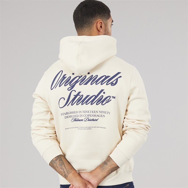 JACK & JONES Herren Norrebro Hoodie Antique White - Bild 1