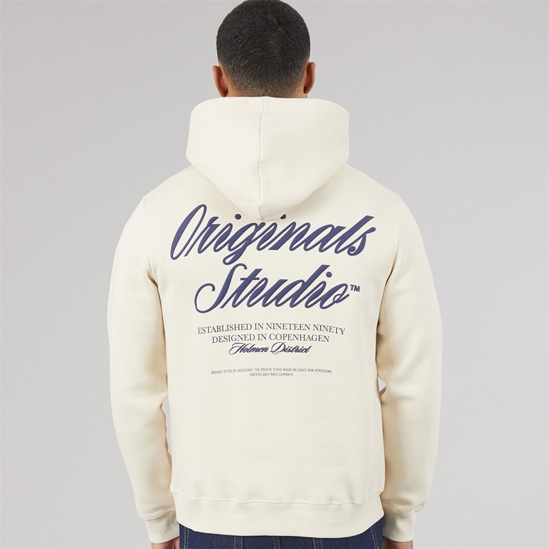JACK & JONES Herren Norrebro Hoodie Antique White - Bild 3