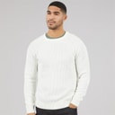 JACK & JONES Herren Strickpullover mit Einsätzen Cloud Dancer