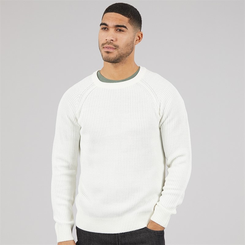 JACK & JONES Sweter z panelami dla niego kolor Cloud Dancer – zdjęcie  1