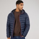 JACK & JONES Bradley kurtka puchowa z kapturem dla niego kolor Sky Captain