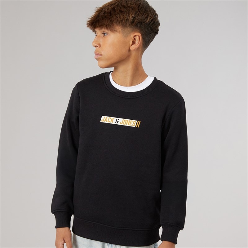JACK & JONES Junge Munk Sweatshirt Schwarz - Bild 1