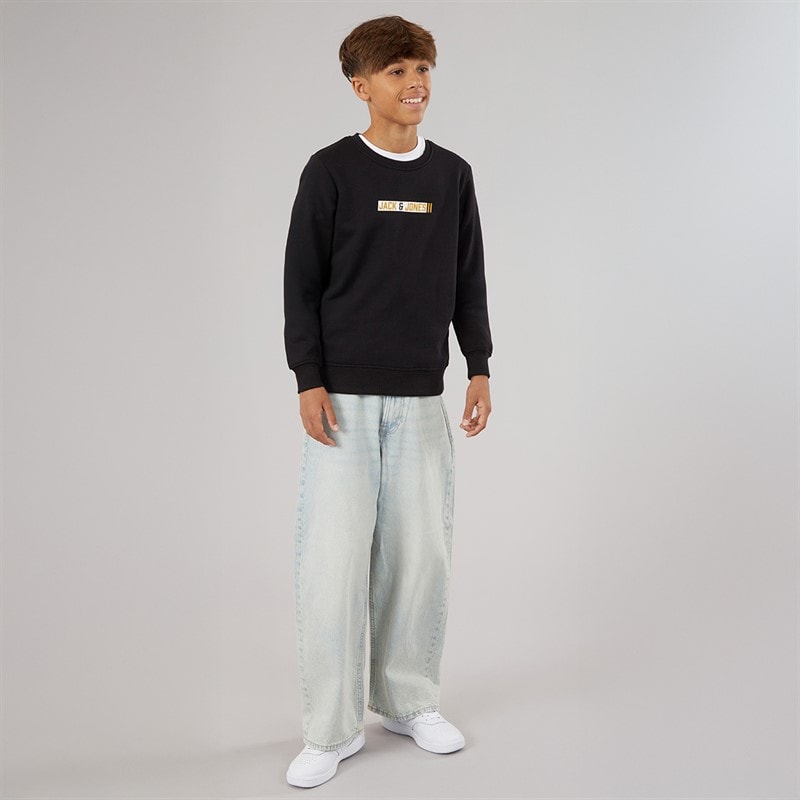 JACK & JONES Junge Munk Sweatshirt Schwarz - Bild 4