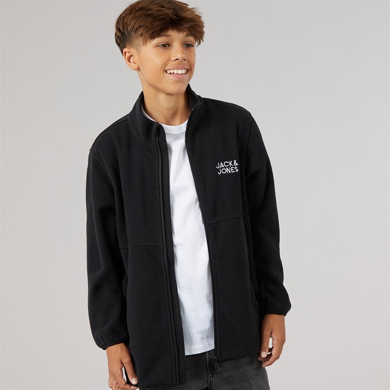 JACK & JONES Garçon Polaire Full Zip Flamme Noir - Image 1
