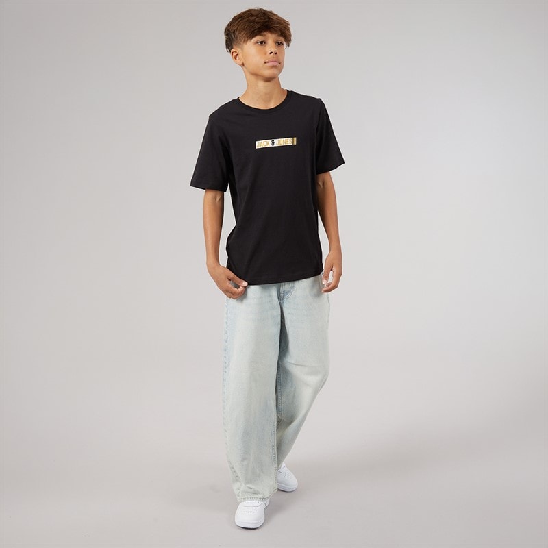 JACK & JONES Junge Munk T-Shirt Schwarz - Bild 4