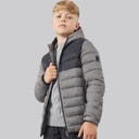 JACK & JONES Jongens Bradley Licht Puffer Jas Castlerock/Zwart