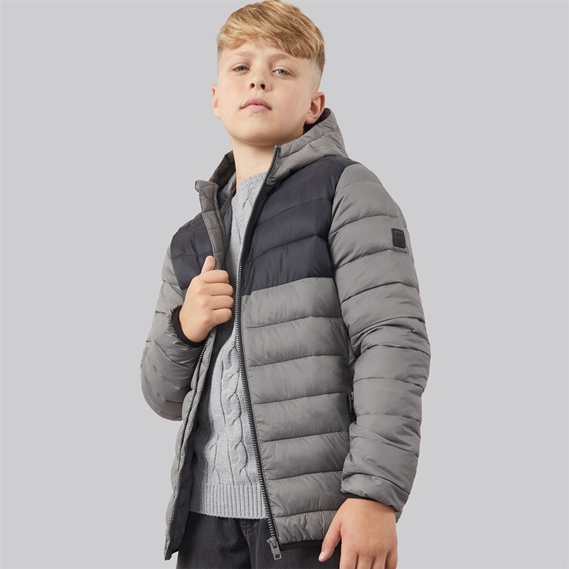 JACK & JONES Veste Matelassée légère Bradley Garçon Castlerock/Noir