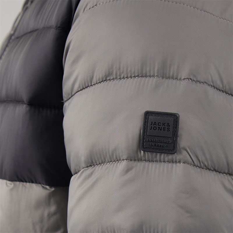 JACK & JONES Jongens Bradley Licht Puffer Jas Castlerock/Zwart - Afbeelding 5